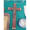 Image 11 : Metal Candlesticks, Saint Michael & Gabriel Figurines, Pendants, Cross, etc