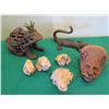 Image 1 : Qty 7 Mixed Media Animal Figures: Frogs, Lizard, etc
