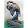 Image 2 : Carved Female Nude Statue Kneeling 11"L x 16"H