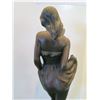 Image 6 : European Bronze Stamped Female Statue w/ Cat Signed "Aldo Vitaleh"  16"H