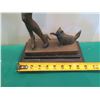Image 12 : European Bronze Stamped Female Statue w/ Cat Signed "Aldo Vitaleh"  16"H