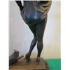 Image 7 : European Bronze Stamped Female Statue w/ Cat Signed "Aldo Vitaleh"  16"H