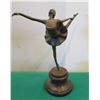 Image 1 : European Bronze Stamped Female Ballerina Statue Signed "Aldo Vitaleh"  13"H