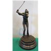 Image 1 : European Bronze Stamped Female Golfer Statue Signed "Milo" 13"H