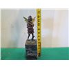 Image 10 : European Bronze Stamped Winged Fairy Statue on Stone Base 12"H
