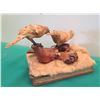 Image 1 : Two Birds on Stump Figure & Song of Hiawatha Book by Longfellow 1925