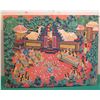 Image 1 : Unframed Asian Scene Artwork Signed Indira Penwond" 34"x27"