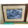 Image 2 : Qty 6 Framed Artwork: Newspaper Clippings, Leslie's Weekly Print, Photo Collage