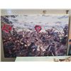 Image 4 : Qty 9 Unframed Artwork: Civil War Battles, etc Misc Sizes