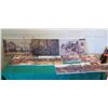 Image 1 : Qty 9 Unframed Artwork: Civil War Battles, etc Misc Sizes