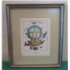 Image 1 : Framed Art La Minerve Vaisseau Aerien destine aux Decouvertes 1803  11"x13"