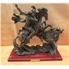 Image 1 : Liberty Bronze Collection Indian Hunting Statue (NOT Bronze - Lightweight) 11"L x 12"H
