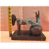 Image 13 : European Bronze Stamped Female Statue on Stone Base Signed "Aldo Vitaleh"  10"x8"H
