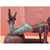 Image 4 : European Bronze Stamped Female Statue on Stone Base Signed "Aldo Vitaleh"  10"x8"H