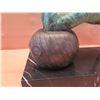 Image 5 : European Bronze Stamped Female Statue on Stone Base Signed "Aldo Vitaleh"  10"x8"H