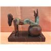 Image 7 : European Bronze Stamped Female Statue on Stone Base Signed "Aldo Vitaleh"  10"x8"H