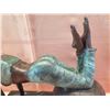 Image 9 : European Bronze Stamped Female Statue on Stone Base Signed "Aldo Vitaleh"  10"x8"H