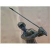 Image 2 : European Bronze Stamped Male Golfer Statue on Round Base Signed "Milo" 12"H