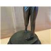 Image 4 : European Bronze Stamped Male Golfer Statue on Round Base Signed "Milo" 12"H