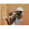 Image 2 : European Bronze Stamped Female Tennis Statue on Round Base 10"H