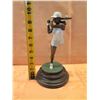 Image 9 : European Bronze Stamped Female Tennis Statue on Round Base 10"H