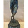 Image 4 : European Bronze Stamped Athlete Statue Signed "Duret"  15"H
