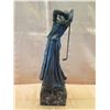 Image 5 : European Bronze Stamped Female Golfer Statue Signed "D.H.Chiparus" 18"H