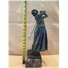 Image 9 : European Bronze Stamped Female Golfer Statue Signed "D.H.Chiparus" 18"H