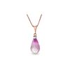 Genuine 2.3 ctw Pink Topaz & Diamond Necklace 14KT Rose Gold - REF-22V8W