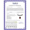 Image 2 : Genuine 6.01 ctw Garnet & Diamond Necklace 14KT White Gold - REF-49P2H
