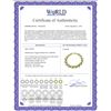 Image 2 : Genuine 16.5 ctw Blue Topaz & Peridot Bracelet 14KT Yellow Gold - REF-179Z2N