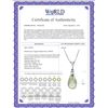 Image 2 : Genuine 2.3 ctw Green Amethyst & Diamond Necklace 14KT White Gold - REF-22Y8F