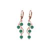 Image 1 : Genuine 4 ctw Emerald Earrings 14KT Rose Gold - REF-76W6Y