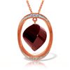 Image 1 : Genuine 15.35 ctw Ruby & Diamond Necklace 14KT Rose Gold - REF-124H2X