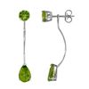 Image 1 : Genuine 4.2 ctw Peridot Earrings 14KT White Gold - REF-32V2W