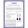 Image 2 : Genuine 3.15 ctw Amethyst & Diamond Earrings 14KT White Gold - REF-44T3A