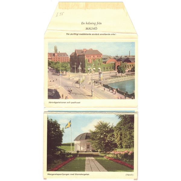Vintage Minature Postcard Set from Sweden