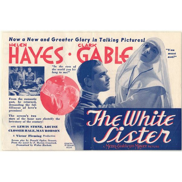 movie-herald-the-white-sister-1933-helen-hayes-and-clark-gable