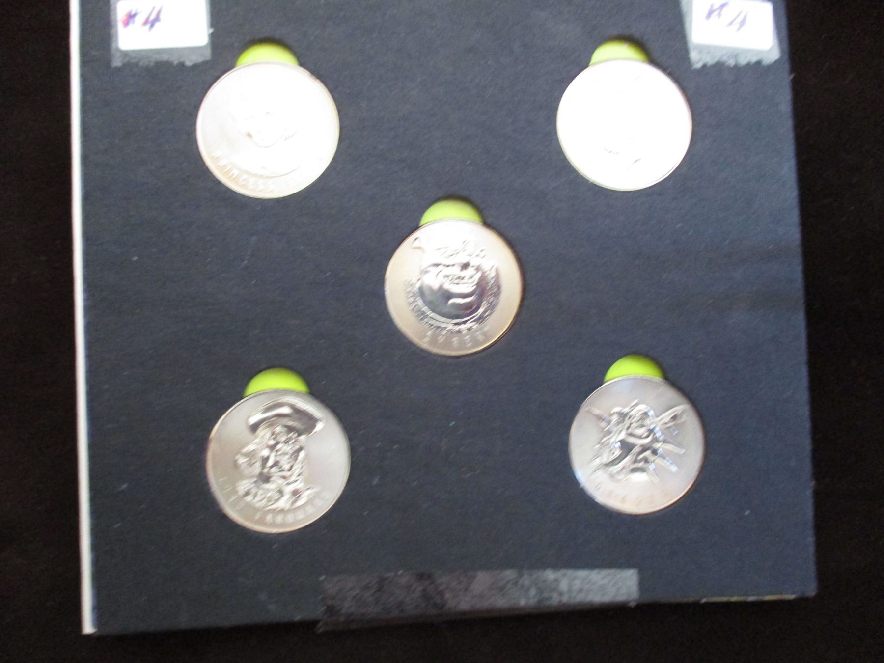 Shrek Coin Set FIVE PROOF MINT SHREK COIN COLLECTION