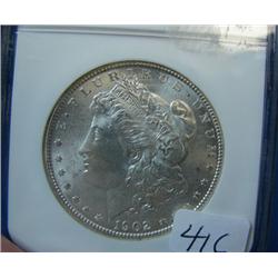 1902-O Morgan Silver Dollar NGC MS63