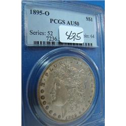 1895-O Morgan Silver Dollar PCGS AU50