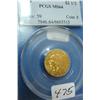 1914 $2.50 Indian Head Gold Coin PCGS MS64