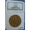 1855-S $20 Liberty Gold Coin NGC AU50
