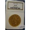 1861-S $20 Liberty Gold Coin AU50