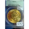 Image 1 : 1904  $20 Liberty Gold Coin PCGS MS63