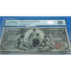 1896 $2.00 Silver Certificate Fr #248 PMG Very Fine 20