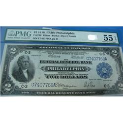 1918 $2.00 Federal Reserve Bank Note FR# 756 PMB Almost Unci