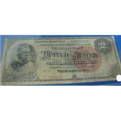 1886 $2.00 Silver Certificate Almost Good FR#242