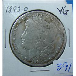 1893-O Morgan Silver Dollar VG