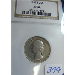 1932-S Washington Quarter NGC XF 40